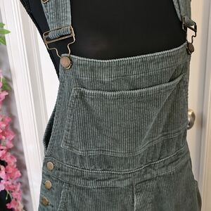 Princess Polly XX Green Corduroy Overalls